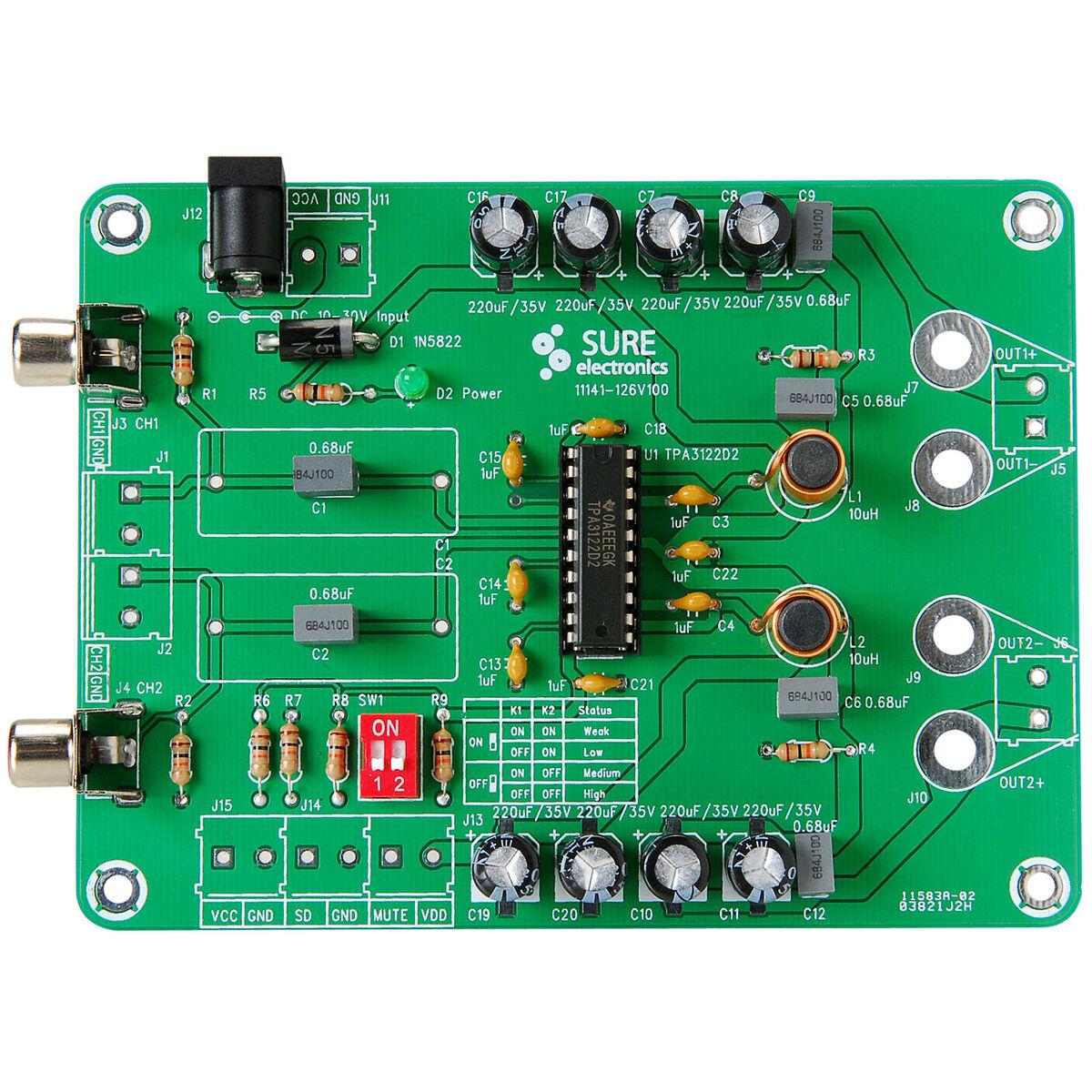 Sure Electronics AA-AK32151 2x15W Class-D Stereo Power Amp Kit TPA3122